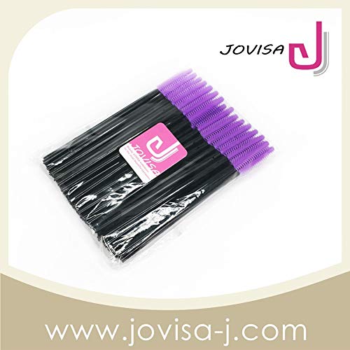Jovisa Silicon Mascara Micro Brush Wand Grip Lashes 110mm Gream suavemente, mantenha o cílio fofo diariamente 50pcs/bolsa