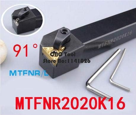 Fincos mtfnr2020k16 / mtfnl2020k16 ferramentas de corte de torno de metal, ferramenta de torneamento cilíndrica da ferramenta