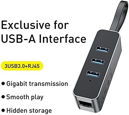 LMMDDP USB 3.0 Hub USB A a RJ45 Adaptador LAN Multi USB 3 USB 3.0 Converter Dock Splitter USB