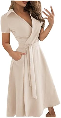Vestidos para mulheres 2023, vestido de túnica curta clássica de escritório clássico para mulheres primavera neve vil pescoço