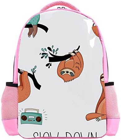 Mochila VBFOFBV para mulheres Laptop de laptop Backpack Bolsa casual, preguiça de animais da selva tropical de desenho animado