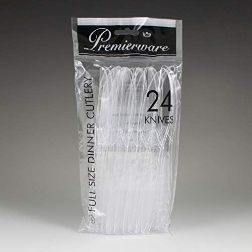 Bolsa de facas de premierware de plástico | Claro | Pacote de 24