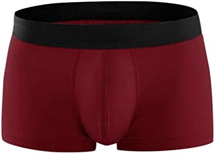 Cuecas boxer da bolsa masculina, algodão mistura de algodão Sexy Bulge, aprimorando cuecas de roupas íntimas de roupa de baixo