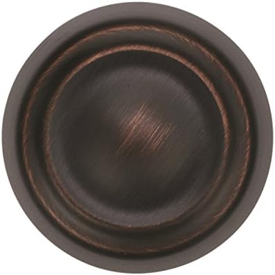 Amerock | Botão do gabinete | Bronze esfregado a óleo | 1-3/16 polegada diâmetro | Kane | 1 pacote | Botão da gaveta | Hardware do gabinete