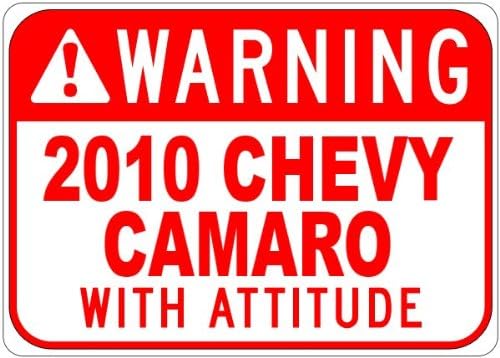 2010 10 Chevy Camaro aviso com sinal de atitude - 12 x 18 polegadas