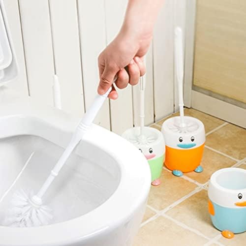 Escova de vaso sanitário guojm pincel de vaso sanitário criativo com suporte de desenho animado ， escova de vaso sanitário