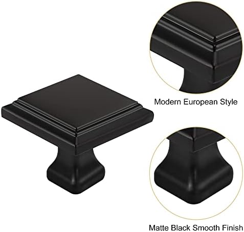 Botões pretos para as gavetas da cômoda | botões pretos para armários | Botões de gaveta preta | Botões para armários e gavetas