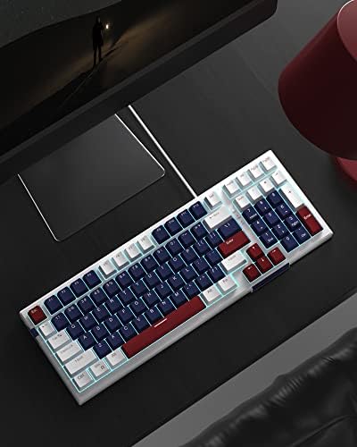 Teclado de jogos mecânicos de 80% compacto, teclado que pode ser trocado a quente com design de 98 teclas e 114