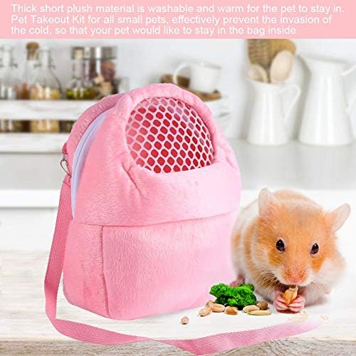 Bolsa de carrinho de estimação, bolsa de saída de pequenos animais respiráveis, bolsa de hamster portátil com alça de ombro