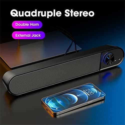 ZLXDP Barra de som do computador com fio Bluetooth 4D Bass surround Som Soundbar Home Theatre Subwoofer Speakers de