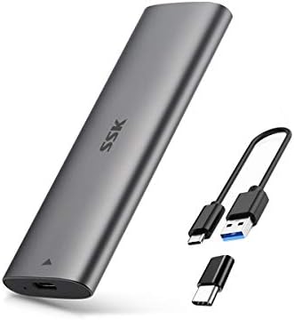 SSK Alumínio Ferramenta M.2 SATA SSD Reader USB 3.2 Gen 2 Tipo-C Adaptador SSD externo Suporte UASP para M2 SATA NGFF 2242/2260/2280