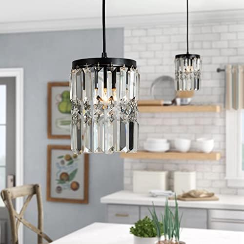 Ksryszcq Pinging Lights Ilha da cozinha, luminárias de suspensão ajustáveis, luzes pendentes de cristal modernas para a Ilha da Ilha da Cozinha Sala