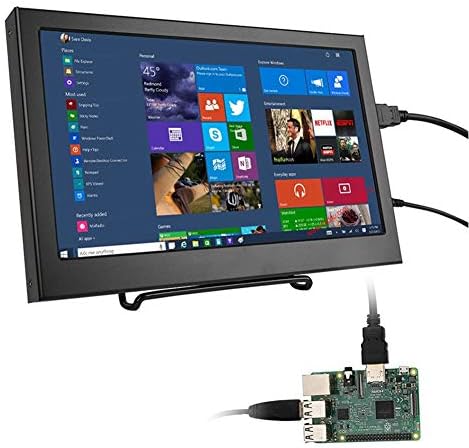 Monitor portátil de 11,6 polegadas 16: 9 IPS Display 1920x1080 Full HD, Monitor de jogos Widescreen de 170 ° com HDMI, VGA, alto -falantes duplos embutidos, 3,5 mm O, para a porta Raspberry PS3 PS4, etc.