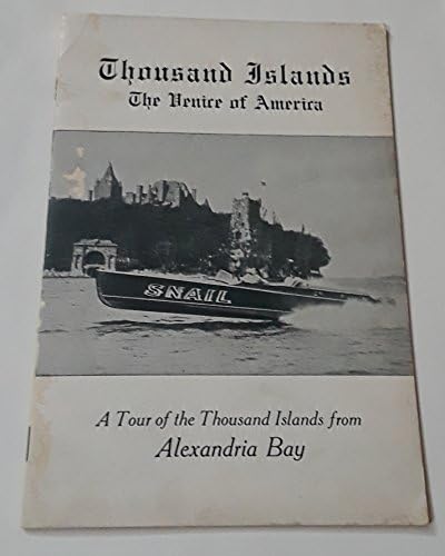 Guia ilustrado original vintage para as mil Ilhas, Alexandria Bay - The Veneza of America