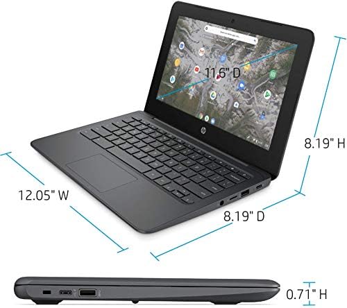 HP 11.6 HD 1366 x 768 Chromebook Wled-Backlit, Intel Celeron N3350 até 2,4 GHz, 4 GB de memória, 32 GB Emmc, Wireless-AC, Bluetooth, Webcam, Media Reader, USB 3.1-C, Chrome OS, OS Chrome, com 64 GB de Micro SD SD SD