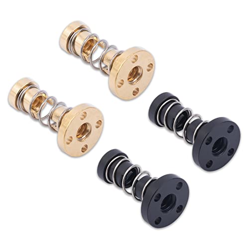 Porca de porca de eliminação de mola anti -reação - 4 pacote de eliminação de pom porca de bronze para parafusos de cabeceira com rosca de 8 mm ACME ACESSORES DE IMPRESSORA 3D