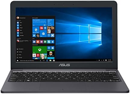 ASUS VivoBook E203NA-ICS03 Laptop de design de penas de 11,6 ”, Intel Dual-Core Celeron N3350 Processador de 2,4 GHz, 4 GB DDR3 RAM, 64 GB de armazenamento EMMC, Windows 10 S baseados em aplicativos, Windows 10 S