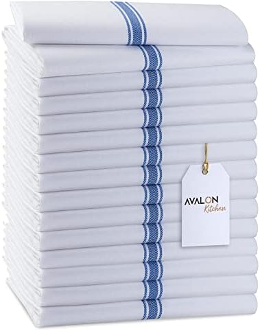 Toalhas de prato Avalon Tamanho do conjunto de 15x25 polegadas, algodão macio e absorvente toalhas de cozinha, toalhas de chá,