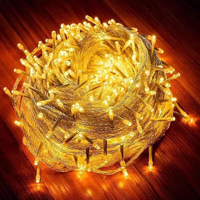 Heyah 66ft 200 Luzes de cordas LED Warm White, plug-in de Natal Luzes ao ar livre à prova d'água para Natal, casamento, festa, decorações