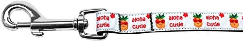 Mirage Pet Products Aloha Cutie Nylon Ribbon Pet Lease, 5/8 x 4 '