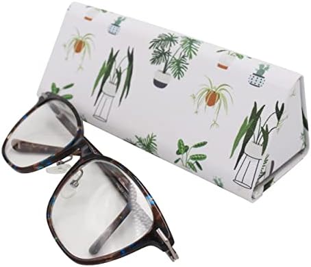 Caso de óculos reais de sic - casca dura dobrável de couro vegano para homens e mulheres, óculos de sol, óculos de leitura