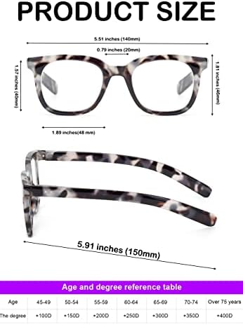 Colloddiss Oversized Reading Glasses For Mull Men, Quadro quadrado de leitores de bloqueio de luz azul, óculos de dobradiça da primavera de moda