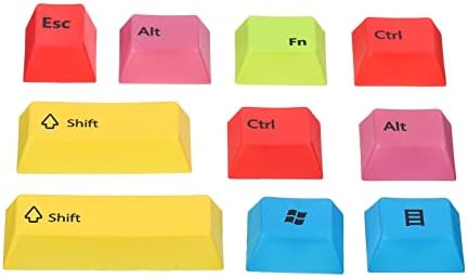 Patikil Mechanical Keyboard Caps, 1 Definir substituição do teclado universal 10 teclas diferentes, multicolorido