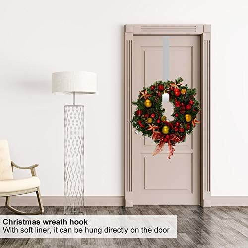 Lesiega Christmas Wreath Hanger ganha Ferro forjado de metal sobre o cabide ajustável Supplies de decoração de Natal