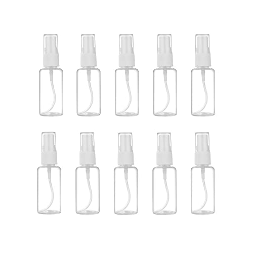 Frasco de spray de 10 ml transparente vazio névoa de plástico mini garrafa de spray vazio para rosto, óleos essenciais 10 pcs