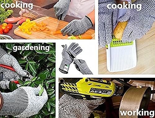 2Pairs Cut Luvas resistentes Nível 5 Para luvas anti -corte de segurança da cozinha para corte de carnes Mandolin de escultura