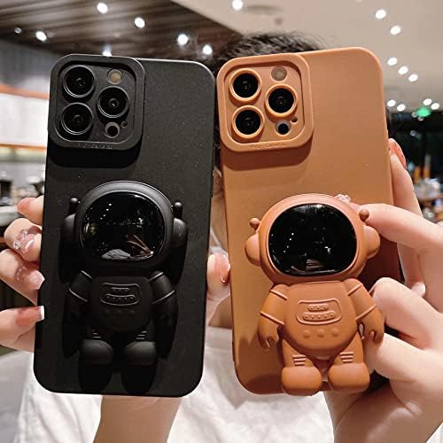 Mgqiling compatível para iPhone 13 Pro Max CARTO CARRECO, ASTRONAUT 6D CASE HENDEN STAND Phone for Women Girls Soft TPU Tampa