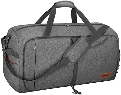 Saco de Duffel de viagem CANWAY 65L, bolsa dobrável do weekender with Shoes Compartment for Men Women Waterrop Erove & Tear Tear