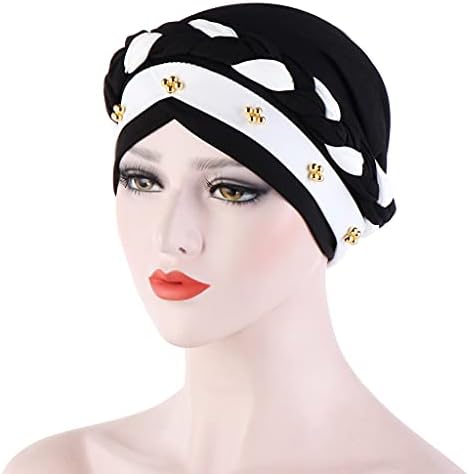 Ikasus Chemo Headwear Turbante para mulheres Codão de algodão Hat Turbano Sono Sono Sono Capinhas de quimioterapia Moda Chapé