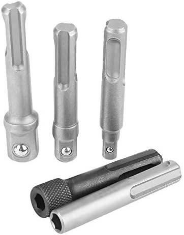 Adaptador de chave de soquete de engrenagem de saúde YOSOO para broca, 3 peças SDS e adaptador de soquete de aço 2 peças