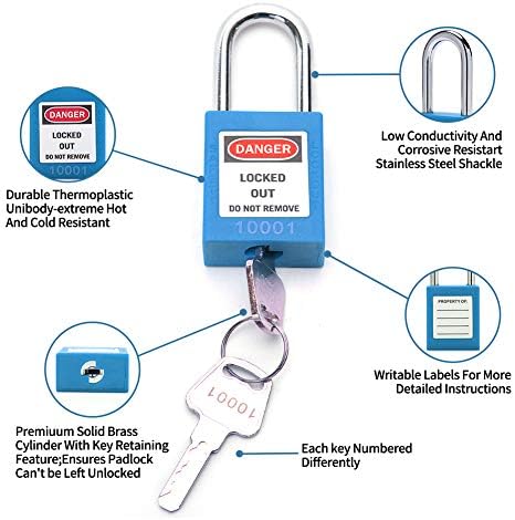 Lockout Tagout Bloqueia Tags LOTO - Lockout Locks Diferentes cadeados de segurança estação de bloqueio OMGTMD Kit Tag