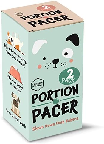 [2 pacote] Metal Ball Dog Pacer - Ajude seu filhote a parar de engolir com uma bola de cachorro de alimentação lenta para a tigela