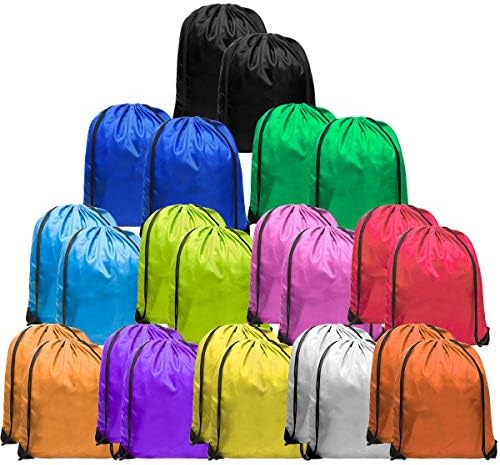 UltraOutlet de 48 pacote de tração Backpack Nylon Backpack Backpack Sacos de esportes de cordas leves em saco de ginástica