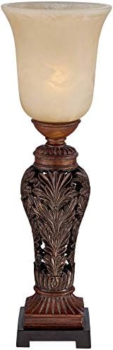 Regency Hill Hill Lumbo de mesa de sotaque tradicional 24 Alto bronze de bronze marrom marrom esculpido Light Light Alabaster