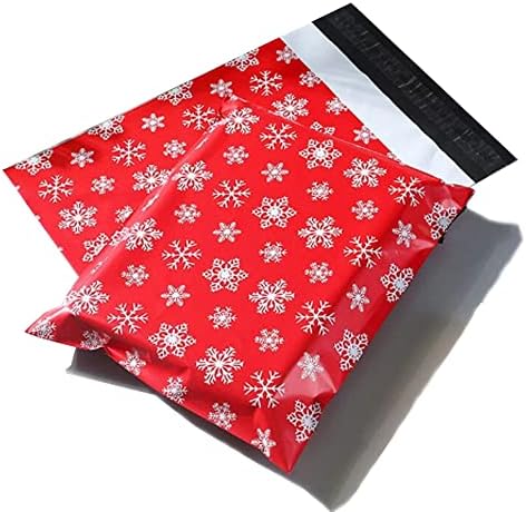 Poly Snowflake Print Courier Bags 100pcs lotes 10x13 Bacha de armazenamento de adesivo auto-vela