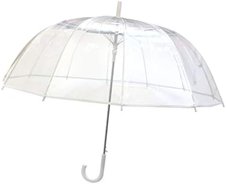 Smartbulle grande guarda -chuva transparente - resistente ao vento; 12 costelas; Diâmetro = 40 polegadas; Abertura automática;