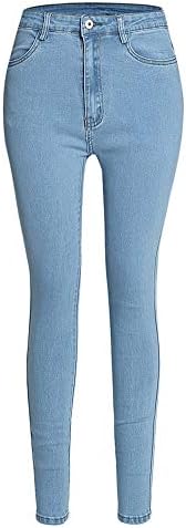 Andongnywell Women Juniors High Rise Irresistível calça jeans jegging calça de jeans magra