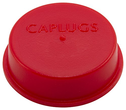 CAPLUGS 99394281 Tampa e plugue cônicos de plástico. T-8S, PE-LD, Cap od 0,613 ID do plugue 0,694, vermelho