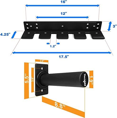 Yes4All Titular olímpico vertical de parede vertical, rack de armazenamento de barra, rack de barbell para equipamentos