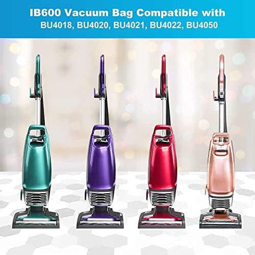 IB600 Vacuum Bags 9 Pack compatível com Intuição Bacada Limpador de Limpador de Vacuum BU4050, BU4022, BU4021, BU4020,