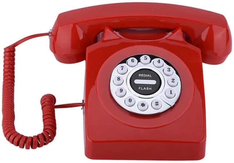 N/A Retro Vintage Telefone Europeu Antigo Telefone Antigo Desktop Linha fixo de linha fixo para o Home Office Hotel