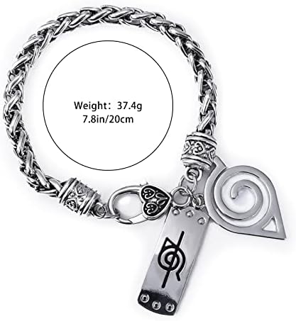 Naruto Bracelet Anime Chain Pinglelet Pinglelet Jewelry Cartoon Naruto Bracelet para presentes para mulheres meninos