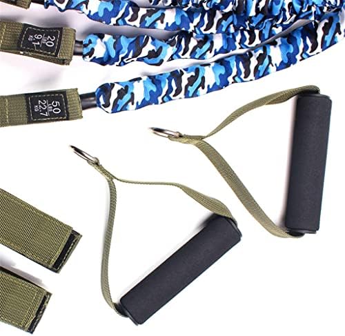 Xwwdp 11 pcs/conjunto TPE Banda de resistência de látex Camuflagem Anti-Break Fitness Training Belt com pux