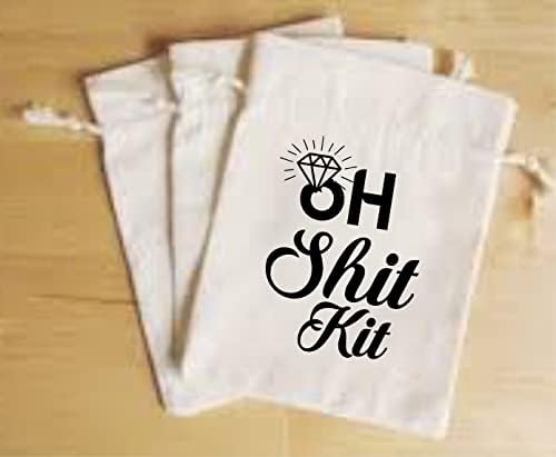 Weefair oh kit de merda Sacos favoritos | Kit de ressaca | Kit de recuperação | Bolsas de algodão, sacos de kit de ressaca de despedida