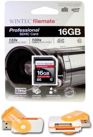 16 GB CLASSE 10 SDHC Equipe de alta velocidade cartão de memória 20MB/s. Cartão mais rápido do mercado para Panasonic Lumix DMC-L10 DMC-LC10. Um adaptador USB de alta velocidade gratuito está incluído. Vem com.
