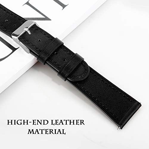 Turnwin Leather Watch Band compatível com Amazfit GTS 4 4Mini 3 2 2e 2 mini & gtr 42mm & bip 3/bip 3 pro/bip u pro/bip/bip lite/bip s/bip s lite smart relógio de relógio genuíno substituto de couro de 20 mm pulseira de pulseira esportiva Fivela de metal inoxidável